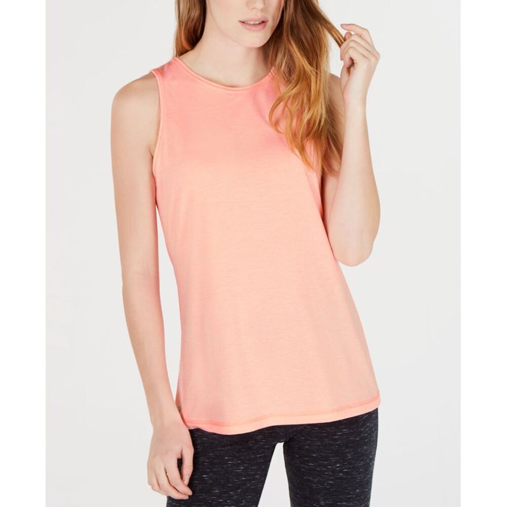 ID Ideology Womens Essentials Heathered Keyhole Back Tank Top
